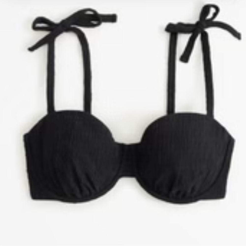 Abercrombie Curve Love Tie Strap Underwire Swim Top